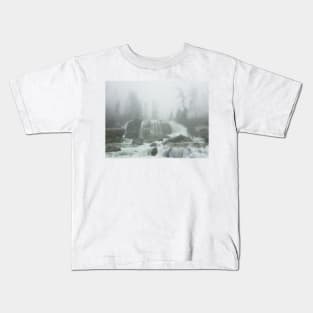 Foggy Waterfall Kids T-Shirt